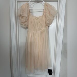 Cream Tulle Dress